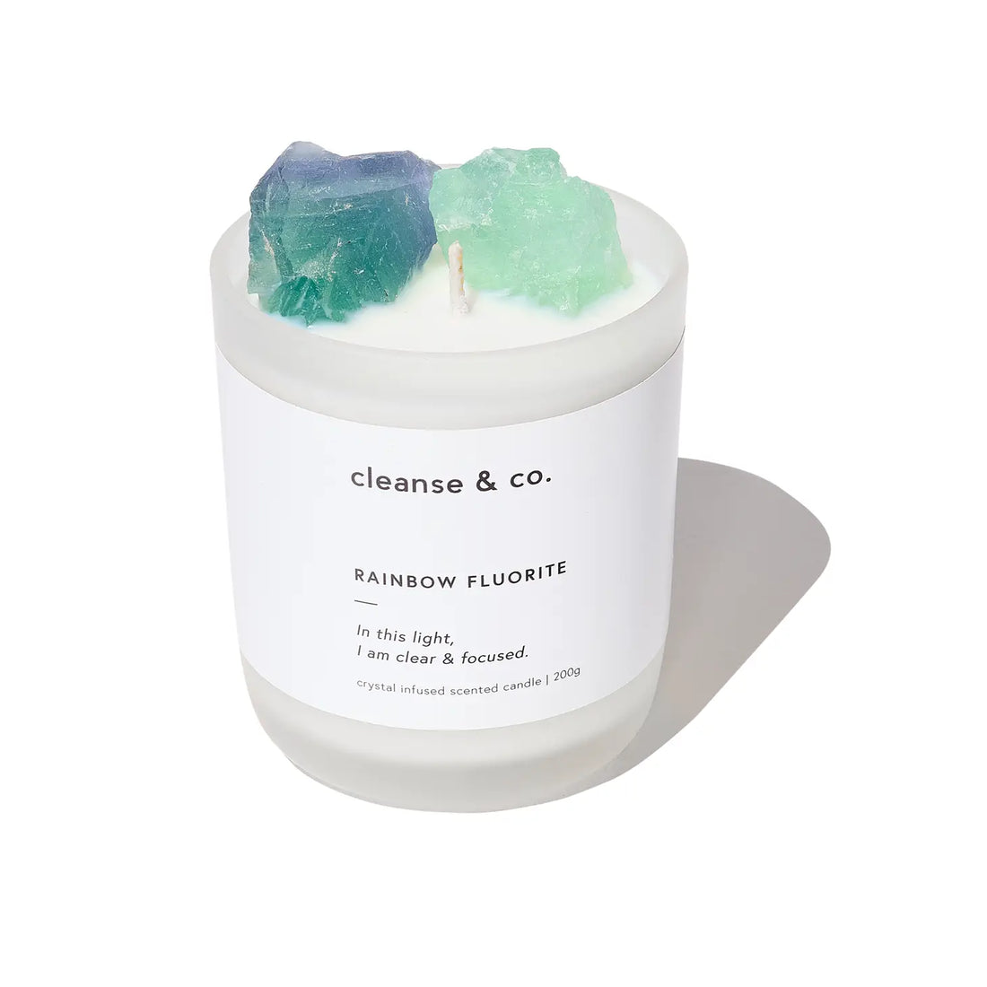 Rainbow Fluorite Intention Candle - Clear &amp; Focused