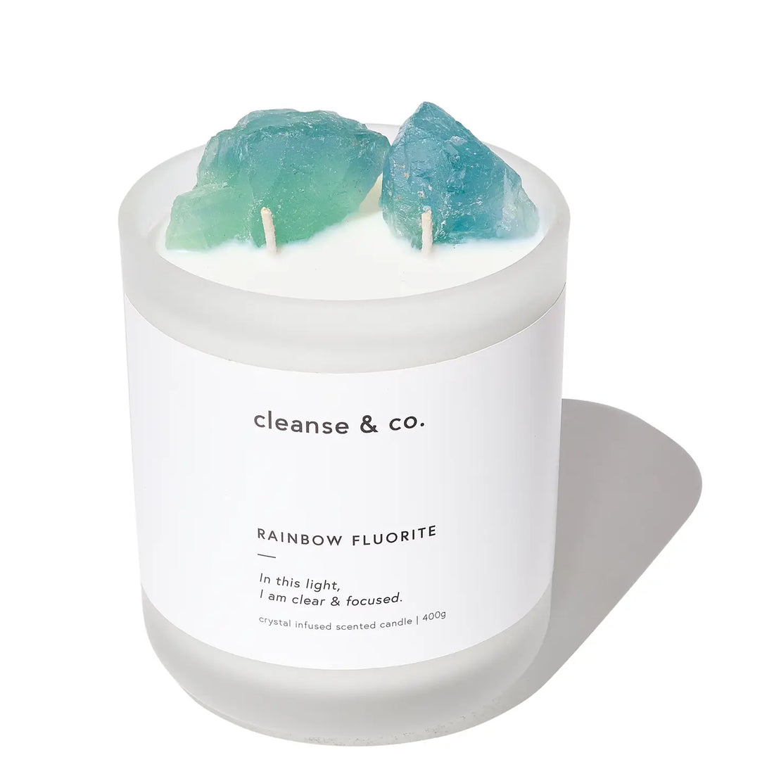 Rainbow Fluorite Intention Candle - Clear &amp; Focused