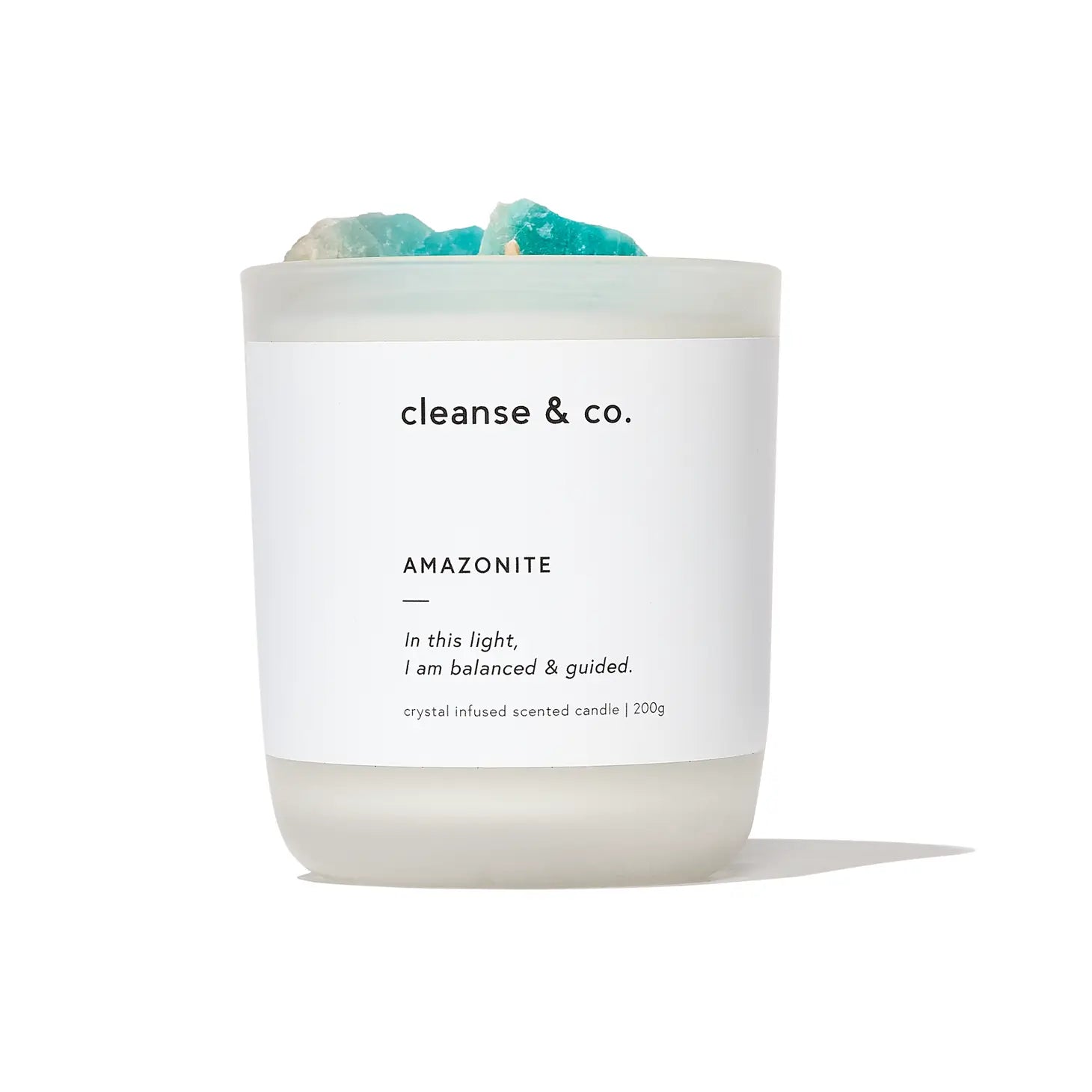 Amazonite Intention Candle - Balanced &amp; Guided