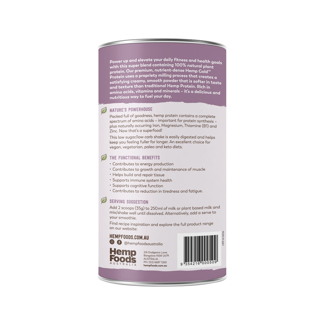 Essential Hemp Organic Hemp Protein Shake Mixed Berry 420g