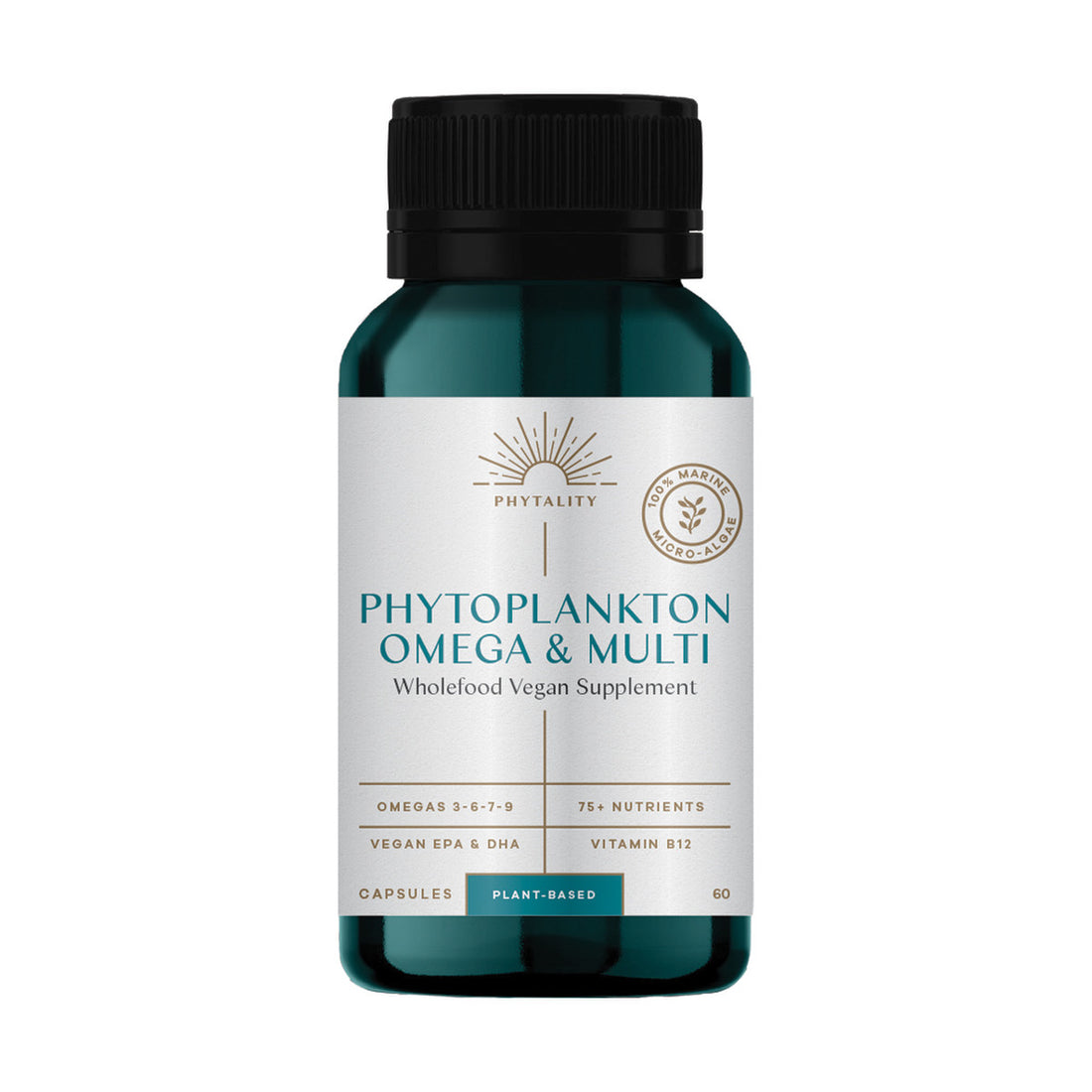 Phytality Phytoplankton Omega &amp; Multi (Wholefood Vegan Supplement) 60c