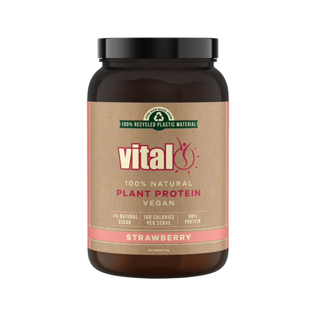 Martin &amp; Pleasance Vital Protein 100% Natural Plant Based (Pea Protein Isolate) Strawberry 1kg