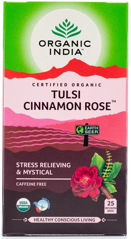 Organic India Tulsi Cinnamon Rose x 25 Tea Bags