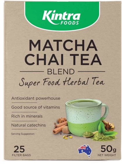 Kintra Foods Matcha Chai Tea Bags x 25 Tea Bags