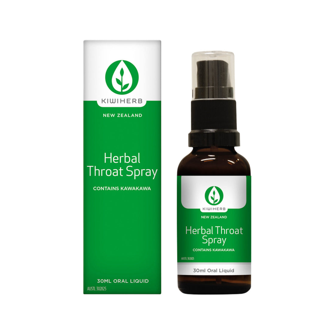 Kiwiherb Herbal Throat Spray (contains Kawakawa) 30ml