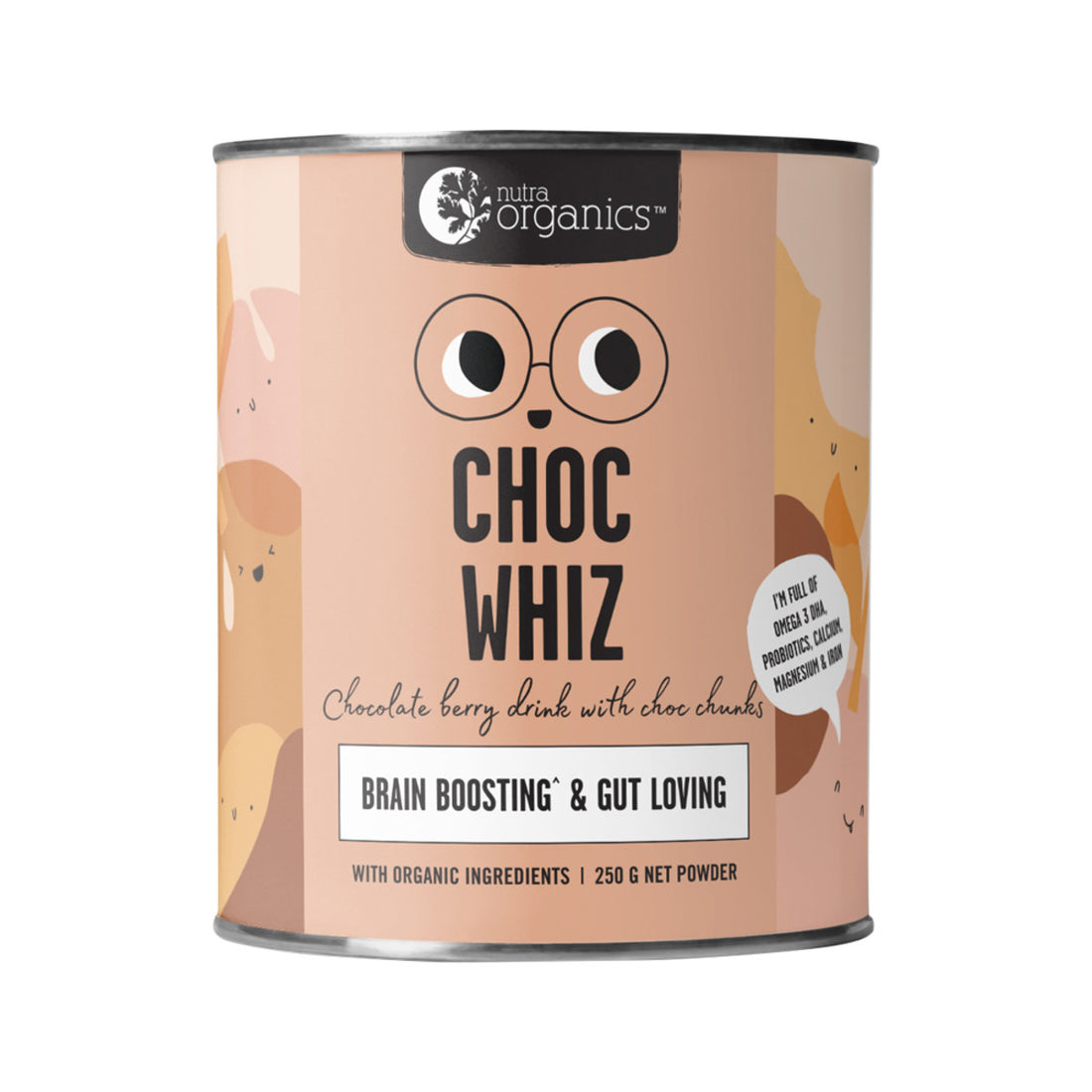 Nutra Organics Choc Whiz (Brain Boosting &amp; Gut Loving) 250g