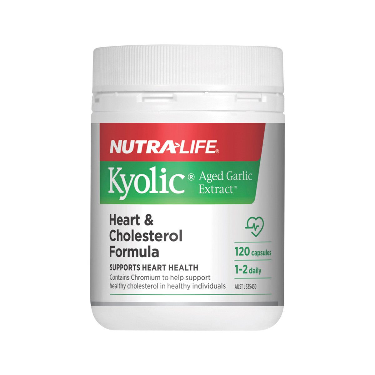 NutraLife Kyolic Aged Garlic Extract Heart &amp; Cholesterol Formula 120c